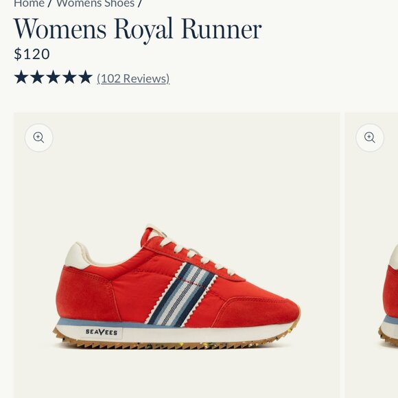 SeaVees Women's Royal Runner - Red & Blue - Women's 8.5 - Picture 4 of 5